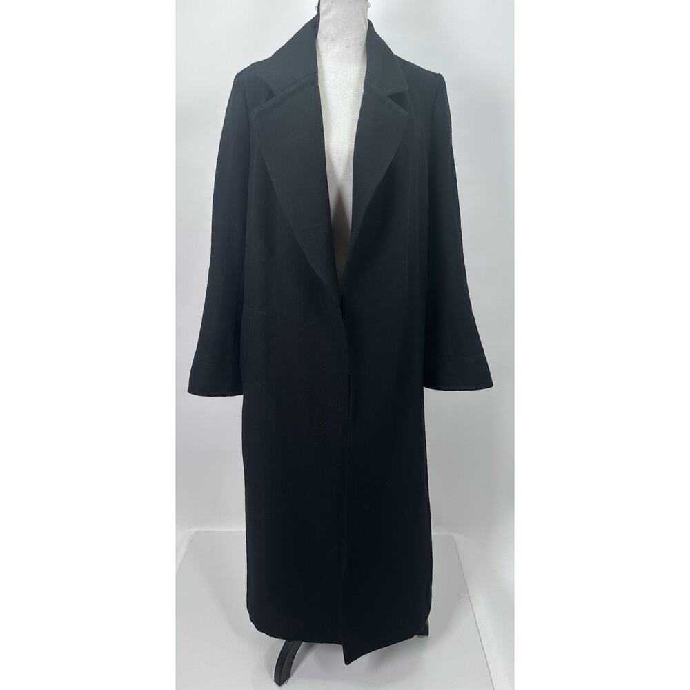 ⭐️ A.L.C. Wool Long Classic Unlined Black Coat w/Belt Size 2 $895 - Picture 7 of 11